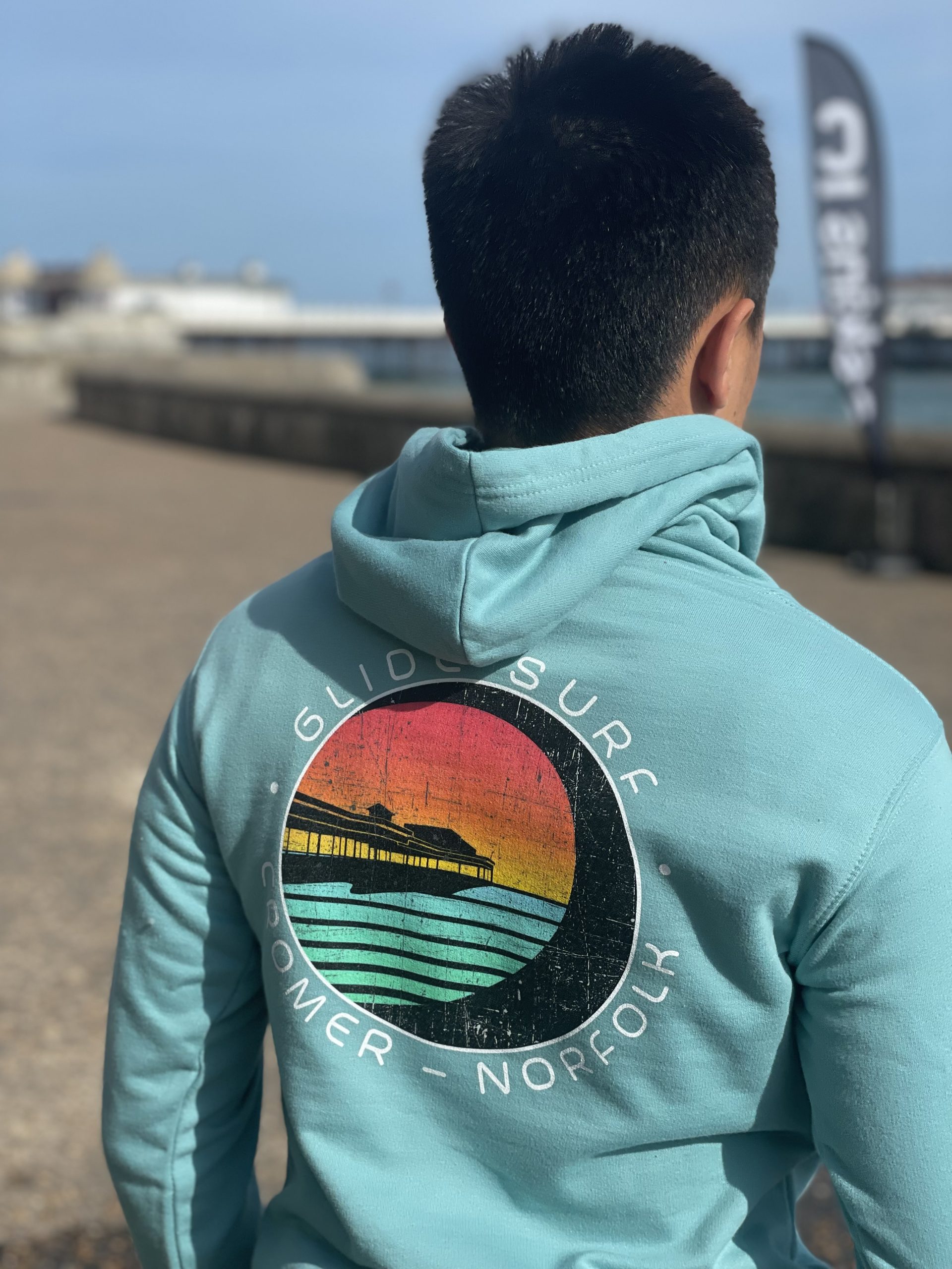Glide Pier Kid's Hoodie in Seafoam