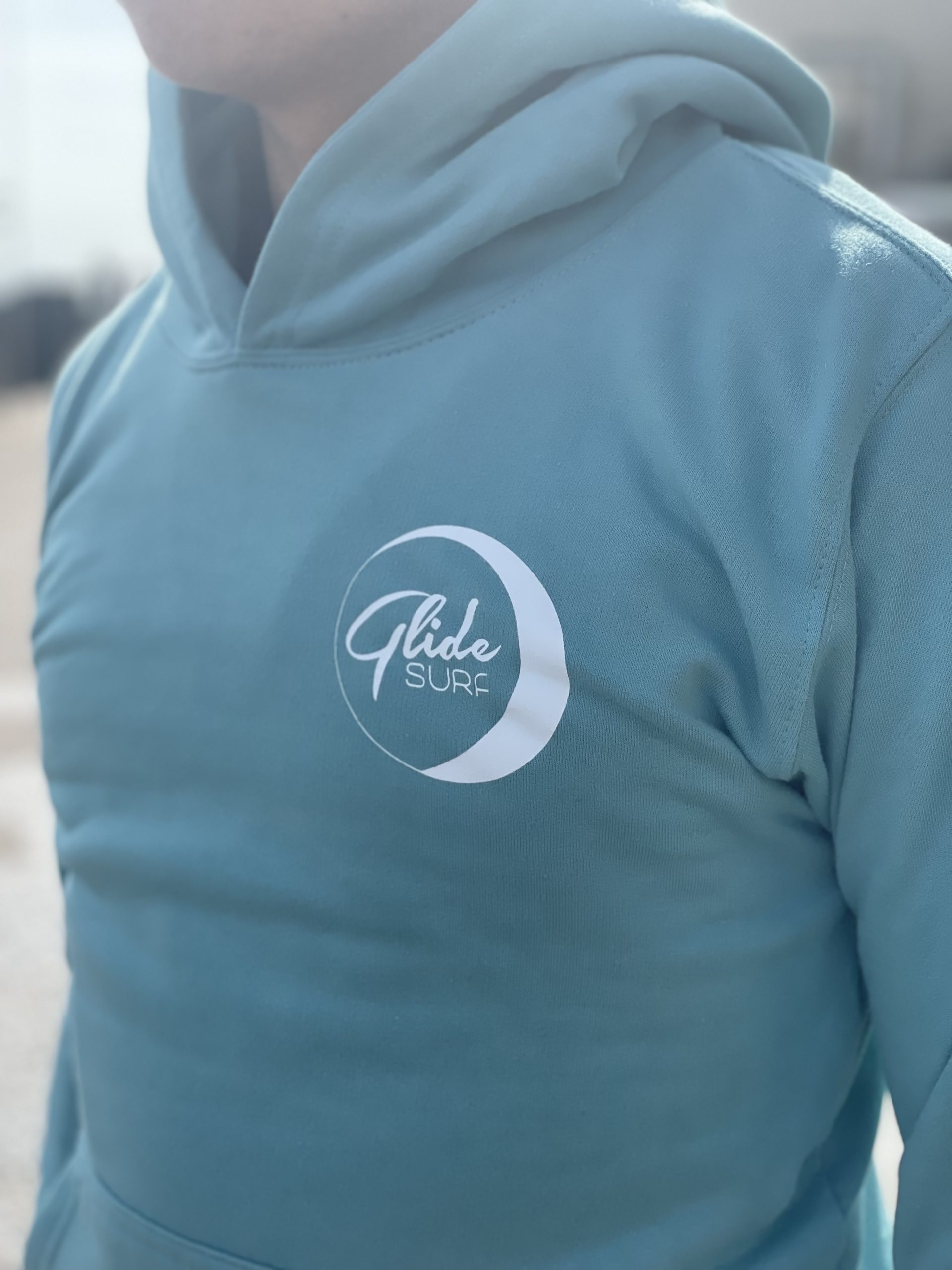 Glide Pier Kid's Hoodie in Seafoam - Image 3